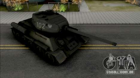 T-34-85 RUDY 102 (Czterej pancerni i pies) para GTA San Andreas