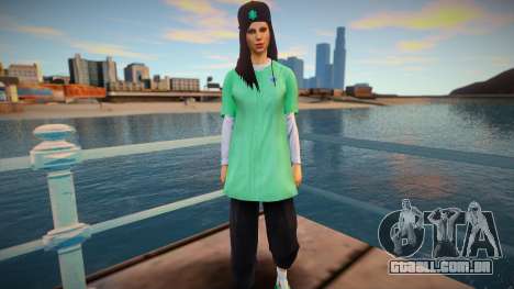 Garota de jaqueta verde para GTA San Andreas