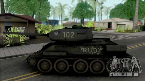 T-34-85 RUDY 102 (Czterej pancerni i pies) para GTA San Andreas