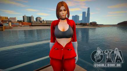 KOF Soldier Girl - RED Brown hair 5 para GTA San Andreas