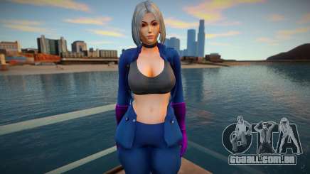 KOF Soldier Girl Different - Blue 5 para GTA San Andreas