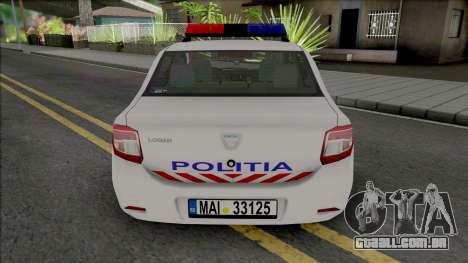 Dacia Logan 2013 Politia para GTA San Andreas