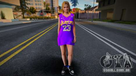 Tina Armstrong Fashion Lakers Ourstorys Jersey 1 para GTA San Andreas