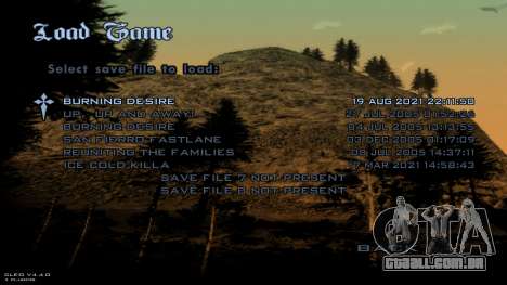 Full Menu Background Image para GTA San Andreas