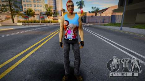 Carteiro Cara em Barboskin T-shirt para GTA San Andreas