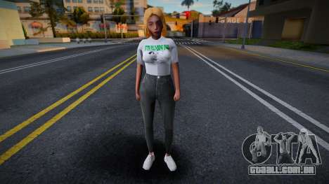 Garota de camiseta para GTA San Andreas