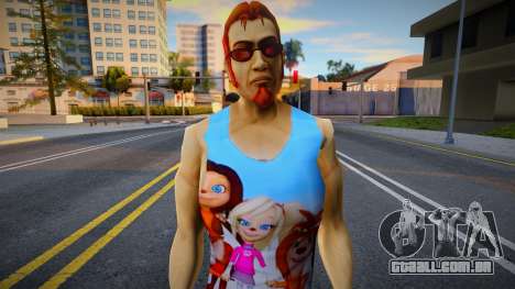 Carteiro Cara em Barboskin T-shirt para GTA San Andreas