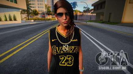 Lara Croft Fashion Casual - Los Angeles Lakers 2 para GTA San Andreas