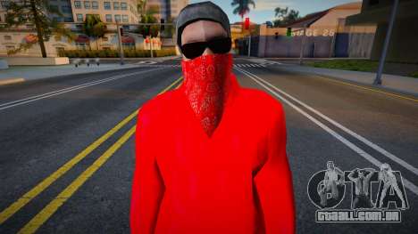 Blood gang skin 1 para GTA San Andreas