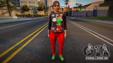 GTA Online Christmas Skin Female 2021 para GTA San Andreas