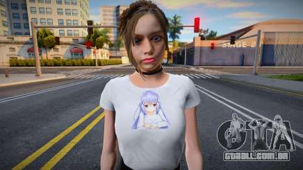 Claires Casual T-Shirt MiniSkirt para GTA San Andreas