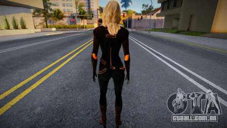 Miranda Lawson é loira em um macacão preto de para GTA San Andreas