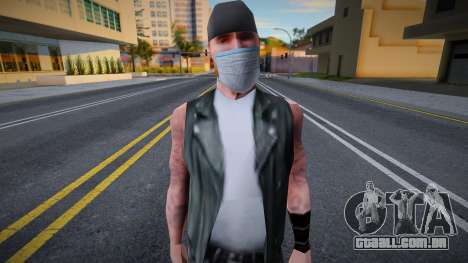 Bikera em uma máscara de proteção para GTA San Andreas