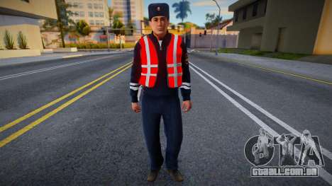 Funcionário da PPP em uniforme de inverno para GTA San Andreas