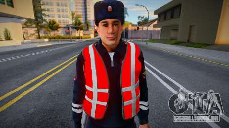 Funcionário da PPP em uniforme de inverno para GTA San Andreas