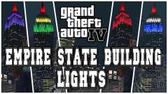 Empire State Building lights Blue para GTA 4