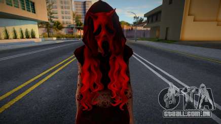 Female Skin with Halloween Mask para GTA San Andreas