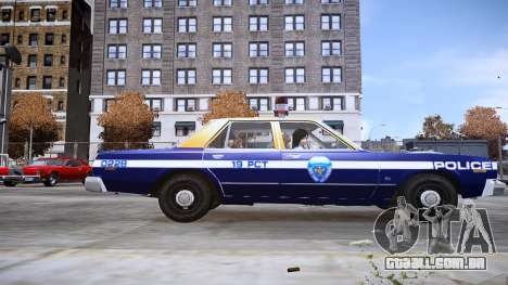 Dodge Aspen 1979 NYPD City Housing para GTA 4