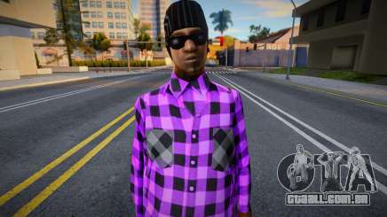 Ballas3 com camisa xadrez para GTA San Andreas