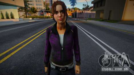 Zoe (Black & Purple) de Left 4 Dead para GTA San Andreas