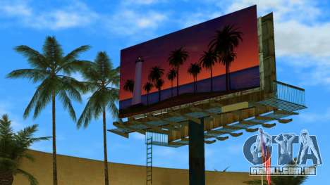 Pôr do Sol em Vice City (tela da Trilogia de GTA para GTA Vice City