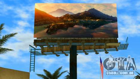 Pôster com montanhas de GTA 5 para GTA Vice City