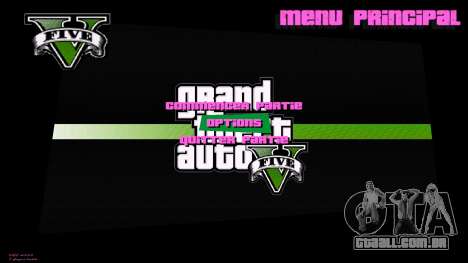 Novo menu e telas de carga no estilo de GTA5 para GTA Vice City