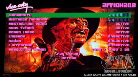 Freddy Krueger Menu para GTA Vice City