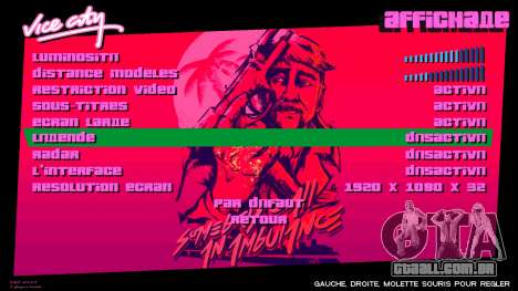 Hotline Miami Menu HD v1 para GTA Vice City