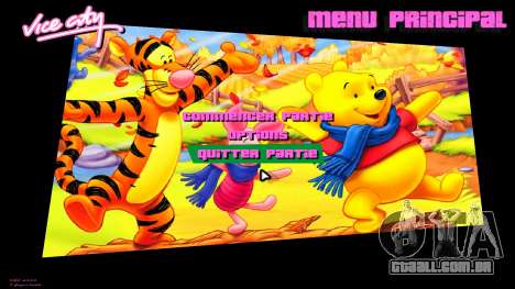 Menu Ursinho Pooh para GTA Vice City