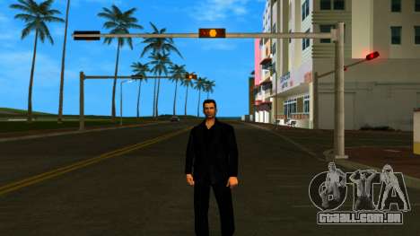 Tommy Vercetti em um terno preto para GTA Vice City