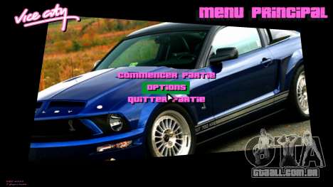 Ford Mustang Interface para GTA Vice City