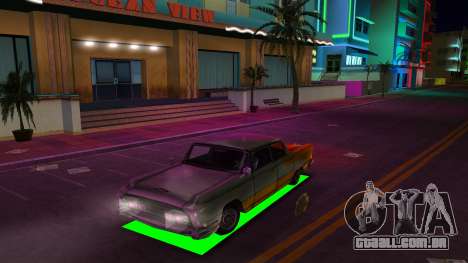 Iluminação em néon para carros para GTA Vice City