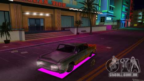 Iluminação em néon para carros para GTA Vice City