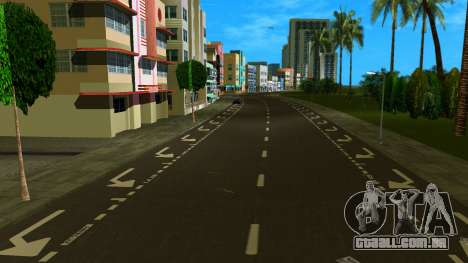 Nova estrada, grama, árvores, calçada HQ HD para GTA Vice City