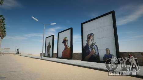 GTA Artwork em LS East Beach para GTA San Andreas
