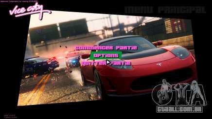 NFS Most Wanted 2012 Menu 1 para GTA Vice City