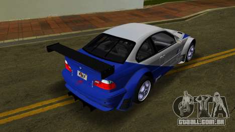 BMW M3 GTR E46 01 NFS para GTA Vice City