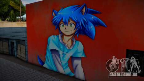 Mural Human Sonic para GTA San Andreas