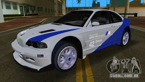 BMW M3 GTR E46 01 NFS para GTA Vice City