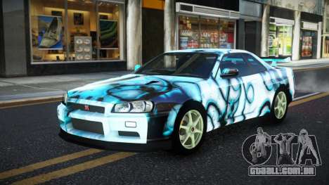 Nissan Skyline R34 JaP S3 para GTA 4