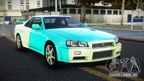 Nissan Skyline R34 JaP S8 para GTA 4