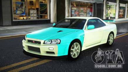 Nissan Skyline R34 JaP S8 para GTA 4