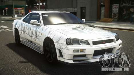 Nissan Skyline R34 ZL-R S6 para GTA 4