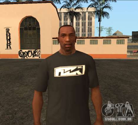 Camiseta preta FOCK Inc. para GTA San Andreas