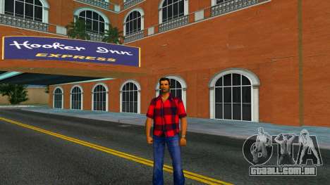 Tommy Vercetti em uma camisa de flanela para GTA Vice City