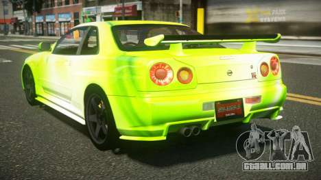 Nissan Skyline R34 ZL-R S8 para GTA 4