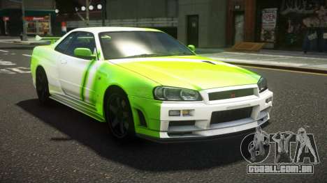 Nissan Skyline R34 ZL-R S8 para GTA 4