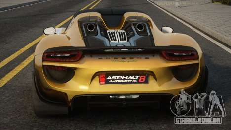 Porsche 918 Spyder with Weissach Package para GTA San Andreas