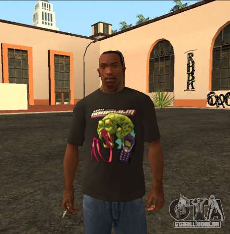 Camiseta Popcult Preta (Snake) para GTA San Andreas